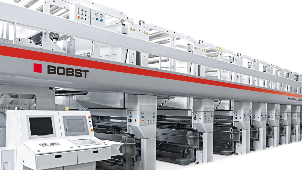 processes pre-printing and enbraving Bobst machinery for printing